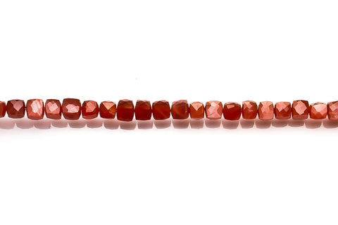 Peach Moonstone Peach Cube Faceted Natural Beads