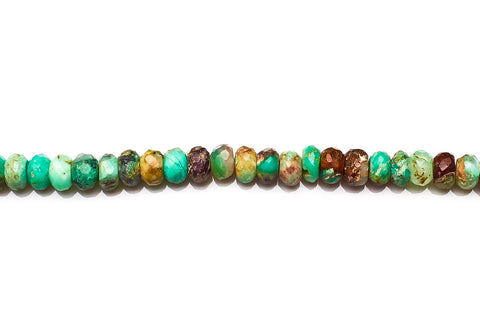 Chrysoprase Green Rondelle Faceted Natural Beads