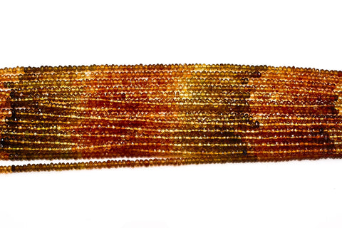 Petro Tourmaline Brown Rondelle Faceted Natural Beads