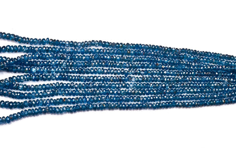 Blue Kyanite Blue Rondelle Faceted Natural Beads