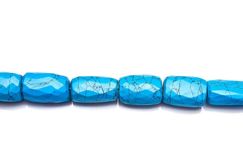 Turquoise Blue Nugget Faceted Manmade Beads