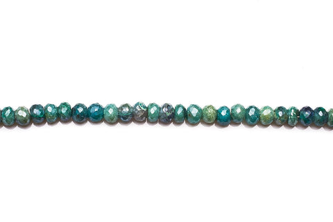 Chrysocolla Light Green Rondelle Faceted Mystic Coating Beads