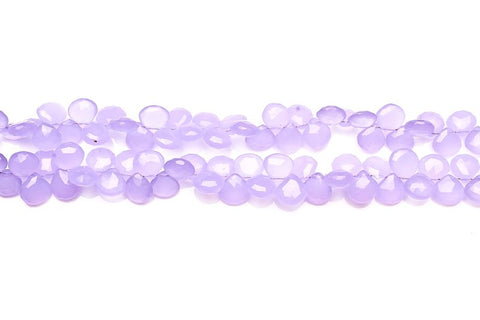 Chalcedony Purple Heart Faceted Heat Treated Beads