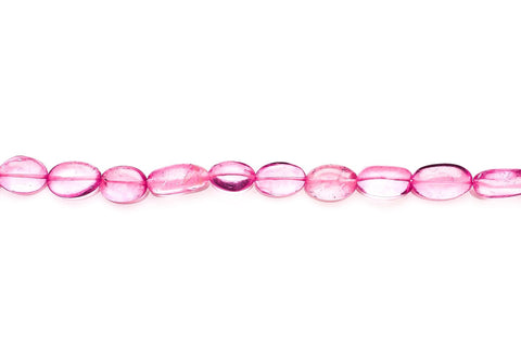 Crystal Quartz Pink Oval Smooth Coating Beads