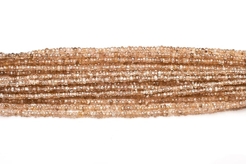 Zircon Gold Rondelle Faceted Natural Beads