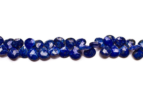 Lapis Lazuli Dark Blue Heart Faceted Natural Beads