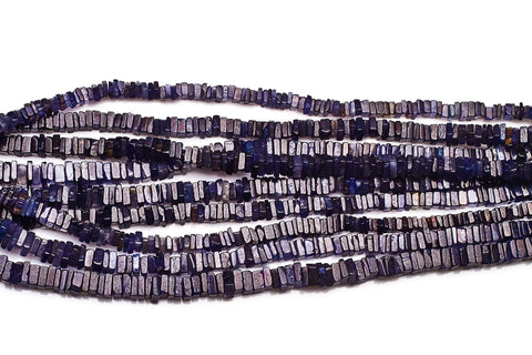 Iolite Blue Square Chips Smooth Natural Beads