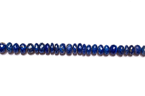 Lapis Lazuli Blue Rondelle Faceted Mystic Coating Beads