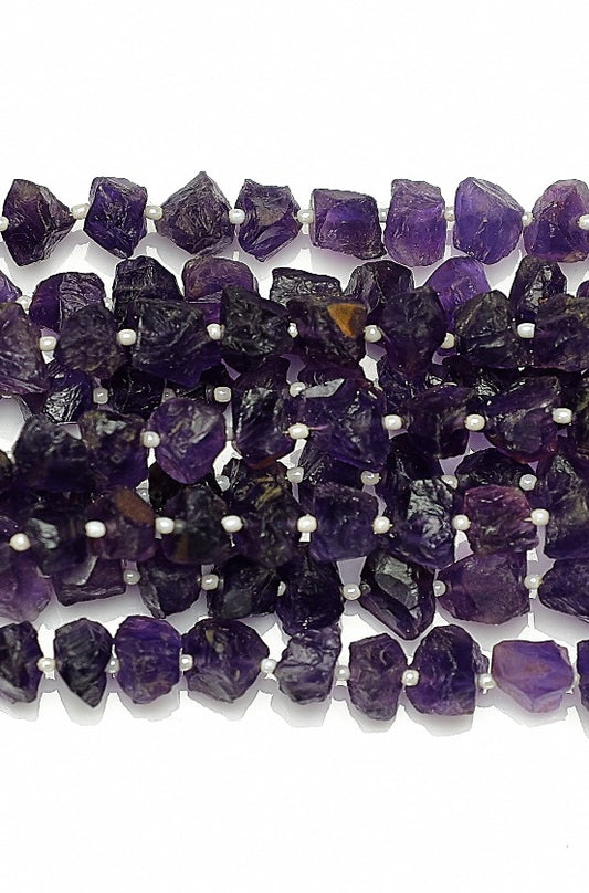 Amethyst Raw Shaped Natural Beads