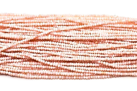 Pink Opal Pink Rondelle Faceted Natural Beads