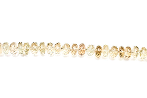 Bio Lemon Shaded Yellow Rondelle Faceted Natural Beads