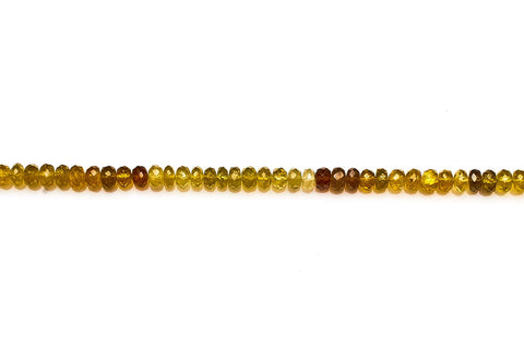 Grossular Garnet Green Rondelle Faceted Natural Beads