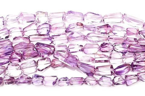 Pink Amethyst Purple Nuggets Faceted Natural Beads