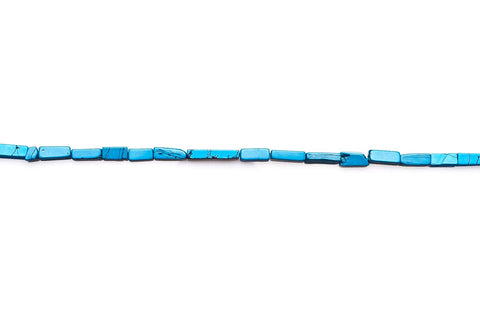 Turquoise Blue Tube Smooth Man Made Beads