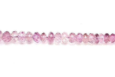 Pink Amethyst Purple Rondelle Faceted Natural Beads