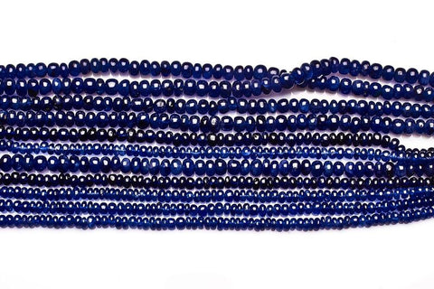 Blue Sapphire Blue Rondelle Smooth Beads