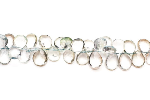 Green Amethyst Green Pear Faceted Natural Beads