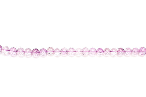 Pink Amethyst  Purple Round Faceted Natural Beads