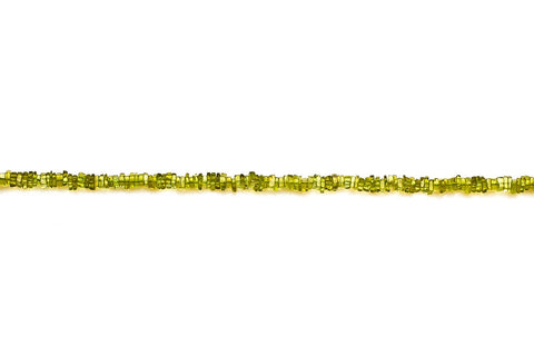 Peridot Green Square Chips Smooth Natural Beads