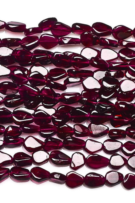 Red Garnet Red Pear Smooth Natural Beads