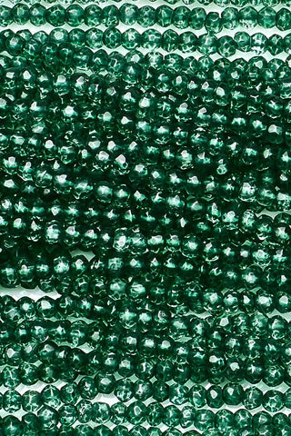 Green Coated Crystal Quartz Round Faceted Natural Beads