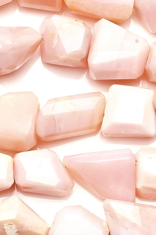 Pink Opal Pink Nuggets Faceted Natural Beads