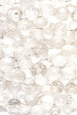 Crystal Quartz Clear Onion Faceted Natural Beads