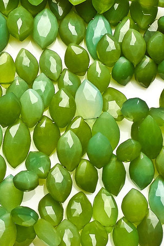 Chrysoprase Green Marquise Faceted Natural Beads