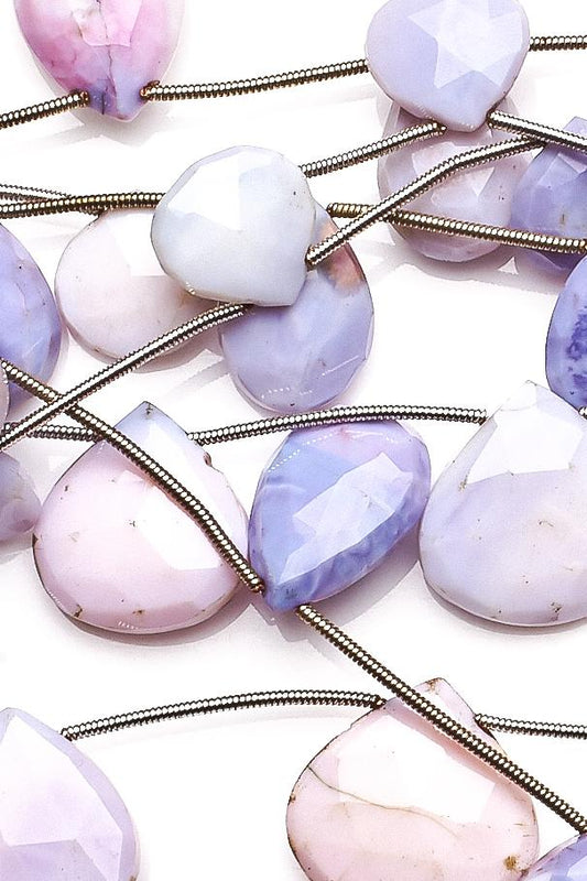 Opal Shaded Purple Heart Faceted Natural Beads