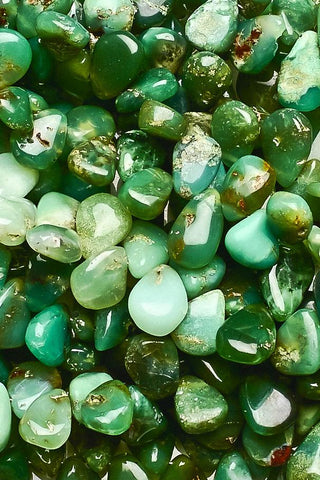 Chrysoprase Green Pear Smooth Natural Beads