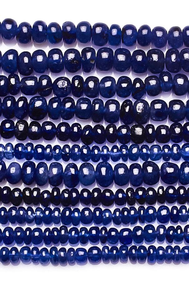 Blue Sapphire Blue Rondelle Smooth Beads