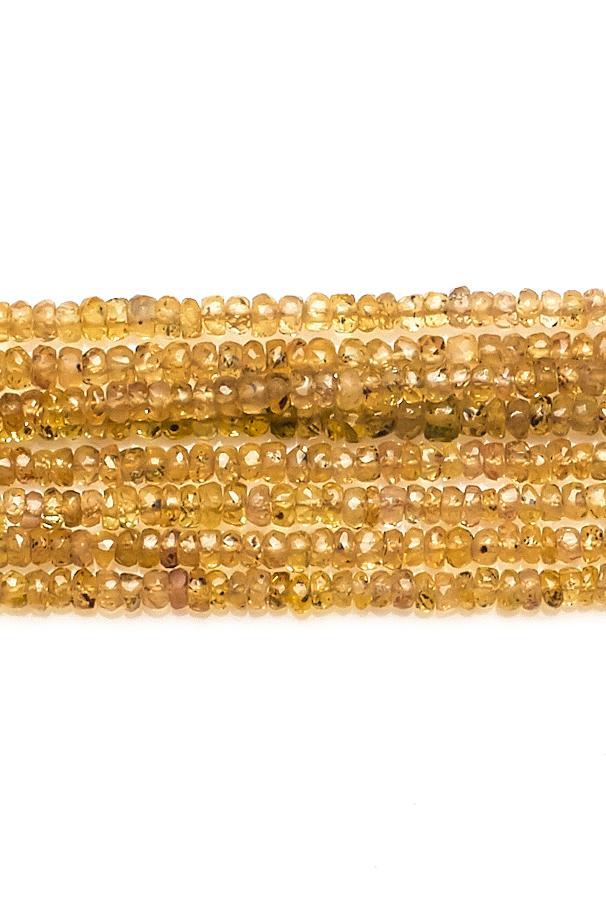 Sapphire Yellow Rondelle Faceted Natural Beads