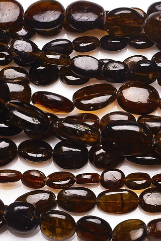 Garnet Brown Oval Smooth Natural Beads