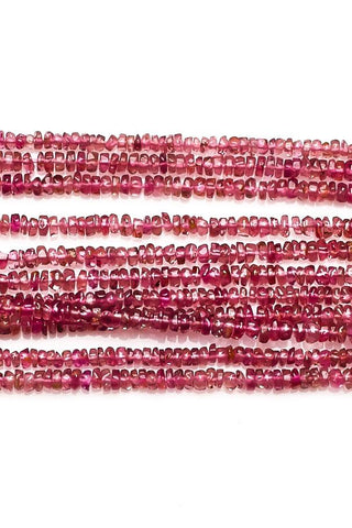 Pink Tourmaline Pink Rondelle Faceted Natural Beads