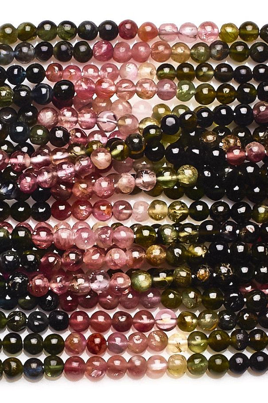 Tourmaline Multi Rondelle Smooth Natural Beads