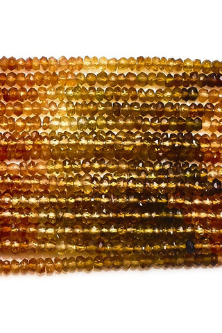 Petro Tourmaline Brown Rondelle Faceted Natural Beads