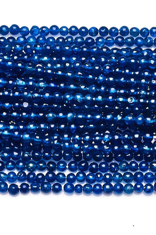 Neon Apatite Blue Rondelle Smooth Coating Beads