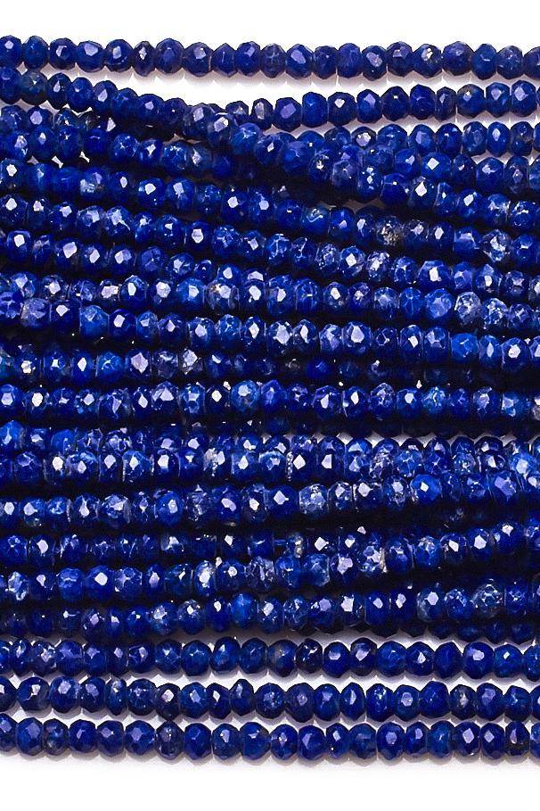 Lapis Lazuli Blue Rondelle Faceted Natural Beads