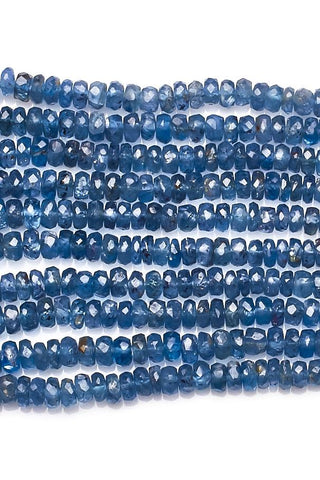 Blue Kyanite Blue Rondelle Faceted Natural Beads