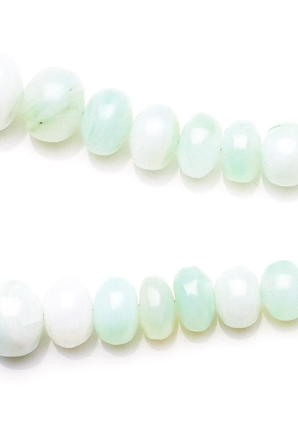 Opal Green Rondelle Smooth Natural Beads