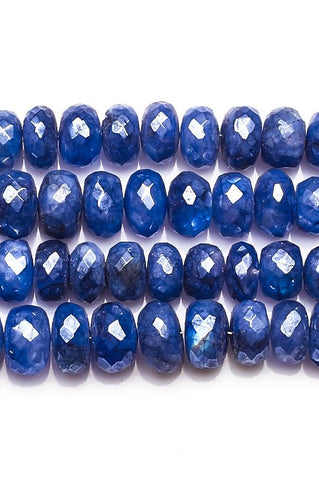 Kynite Blue Rondelle Faceted Natural Beads