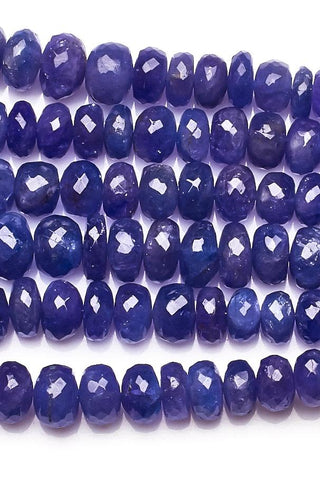 Tanzanite Blue Rondelle Faceted Natural Beads