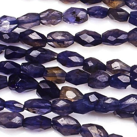 Iolite Blue Cut Drop Faceted Natural Beads