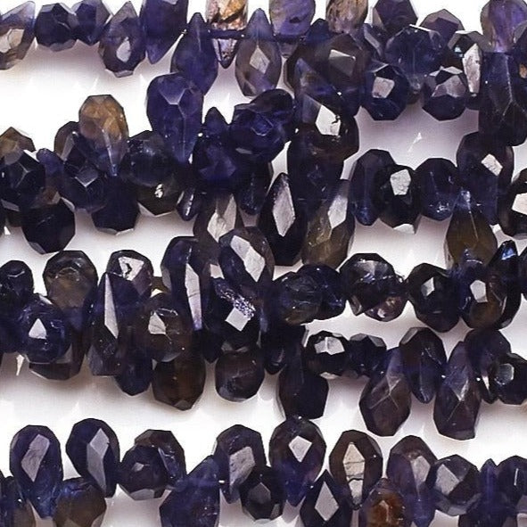 Iolite Blue Drops Faceted Natural Beads