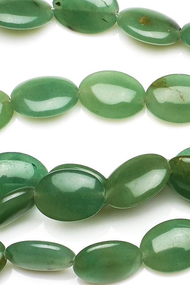 Aventurine Green Oval Smooth Natural Beads