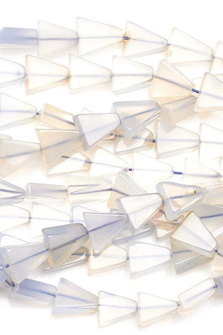 Chalcedony Blue Arrow Smooth Heat Treated Beads