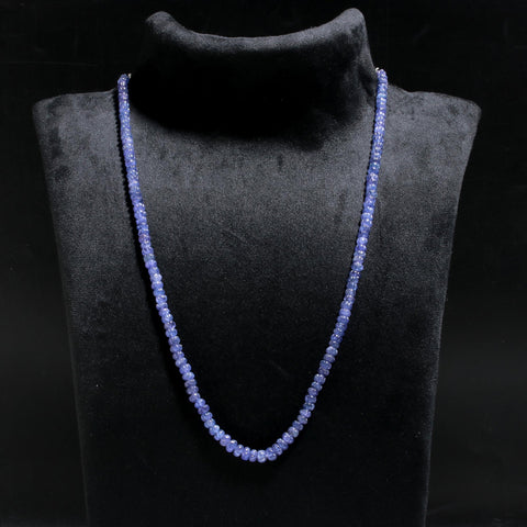 Tanzanite Blue Watermelon Smooth Natural Beads Necklace 24 Inches Strands