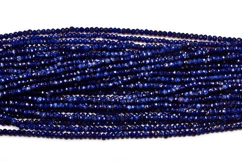 Lapis Lazuli Blue Rondelle Faceted Natural Beads