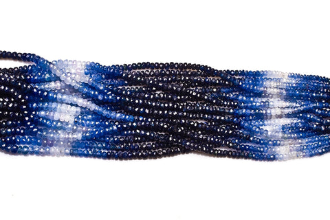 Sapphire Blue Rondelle Faceted Natural Beads