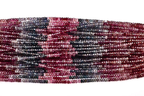 Multi Spinel Multi Rondelle Faceted Natural Beads